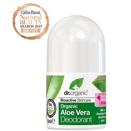 Dr Organic Aloe Vera Deodorant Roll On 50ml Dr Organic Aloe Vera Deodorant Roll On 50ml