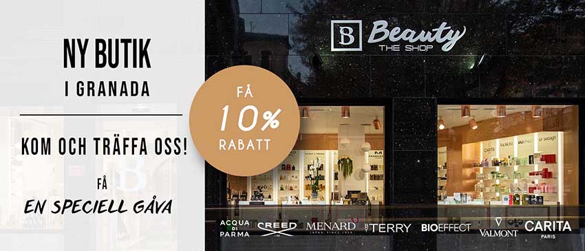Din skönhetsbutik kommer till Bib-Rambla. Kom och träffa oss och få 10% RABATT