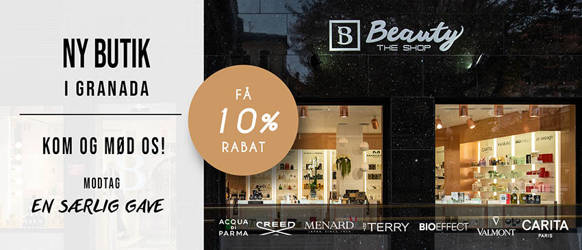 Din Beauty butik kommer til Bib-Rambla. Kom og besøg os og få 10% rabat.
