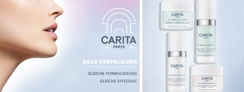 Nouveau packaging CARITA. Même formule, même efficacité