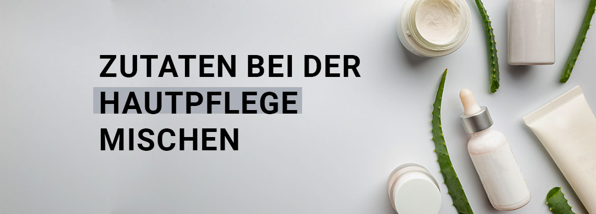Zutaten bei der Hautpflege mischen