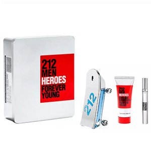 Carolina Herrera 212 Men Heroes Eau De Toilette Spray 90ml Set