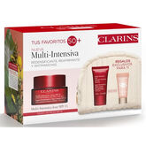 Clarins Multi-Intensive Anti-Age Tagescreme Haute Exigence Für Sehr Trockene Haut Spf15 50ml Set 4 Artikel