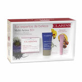 Clarins Multi-Active Jour Tagescreme bei ersten Falten speziell für trockene Haut 50ml Set 3 Artikel