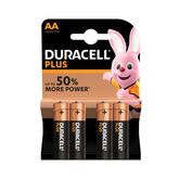 Duracell Plus Alkaline Batteries AA LR6 / MN1500 4 Units