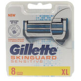 Gillette Skinguard Sensitive Charger 8 Unità