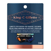 Gillette King Shaver And Profiling Blades 3 Units