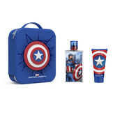 Marvel Captain America Eau De Toilette Vaporisateur 100ml Coffret 3 Produits