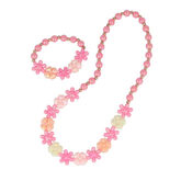 Inca Necklace + Bracelet Colored Balls And Little Flowers