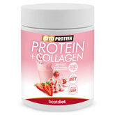 Keto Protein Protein+Collagen Batido Fresa y Nata 400g