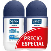 Sanex Men Active Control 48h Deodorant Roll On Duplo 2 x 50ml