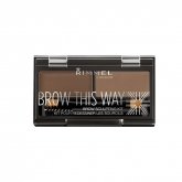 Rimmel Kit Sourcils Brow this way  002 Mid Brown
