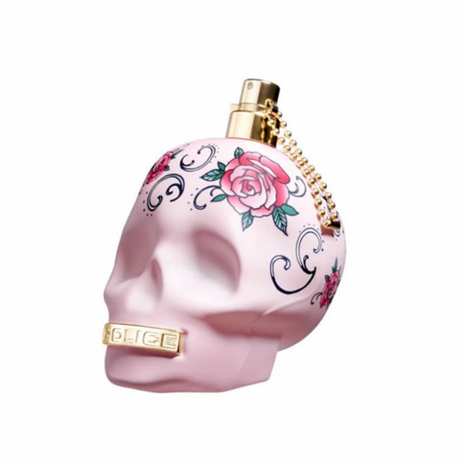 police fragrance skull bottle