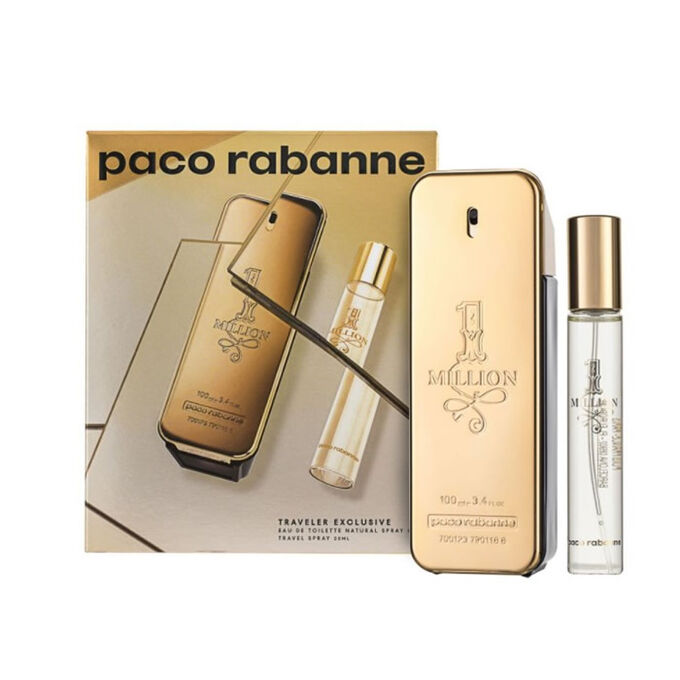 Paco Rabanne One Million Eau De Toilette Spray 100ml Set 2 Pieces 2021 Beauty The Shop - The best fragances, and makeup online shop