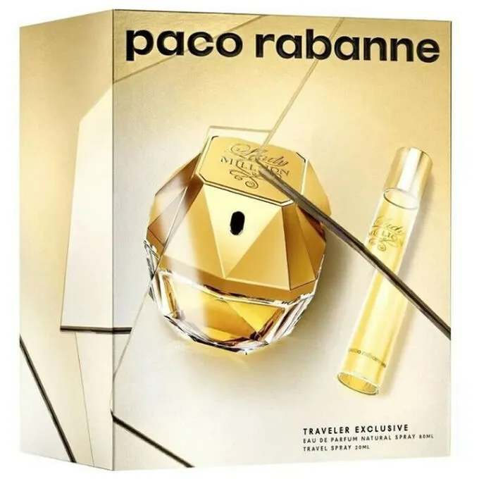 Paco Rabanne Lady Million Eau De Perfume Spray 80ml Set Pieces