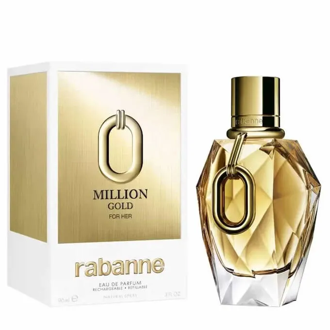 Rabanne Million Gold For Her Eau De Parfum Spray 90ml Refillable
