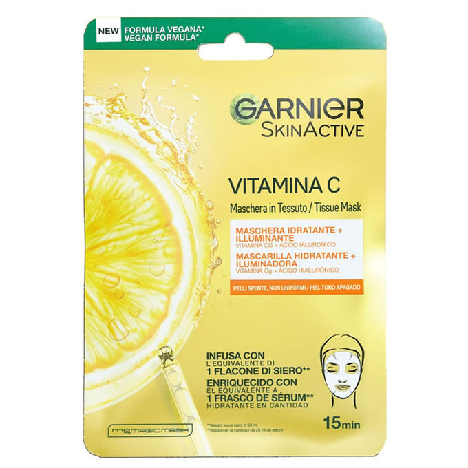 Garnier SkinActive Vitamina C Moisturising and Illuminating Mask 1 Unit, Luxury Perfume - Niche Perfume Shop