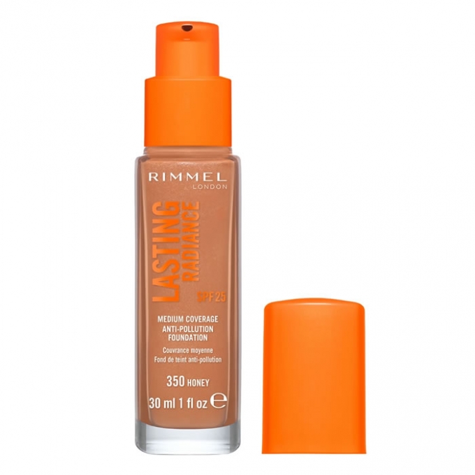 Rimmel London Lasting Radiance Foundation Spf25 350 Honey 30ml Beautytheshop