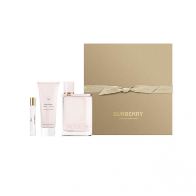Burberry Her Eau De Parfum Spray 100ml Set 3 Pieces 2019 Beautytheshop