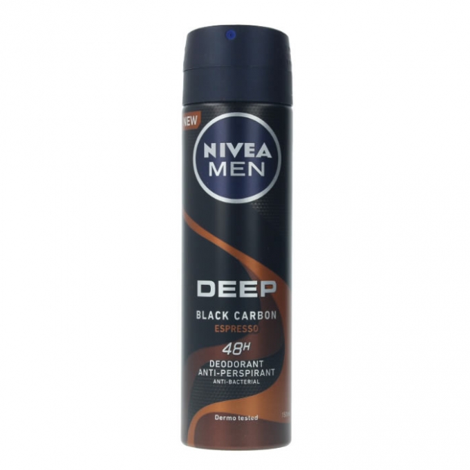strijd Uitgaan voorraad Nivea Men Deep Black Carbon Espresso Deodorant Spray 150ml | Beauty The Shop  - The best fragances, creams and makeup online shop