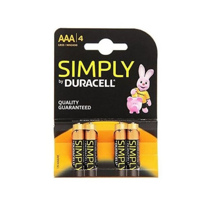 Duracell Simply Alkaline Batteries AAA LR06 / MN2400 4 Units, Luxury  Perfume - Niche Perfume Shop