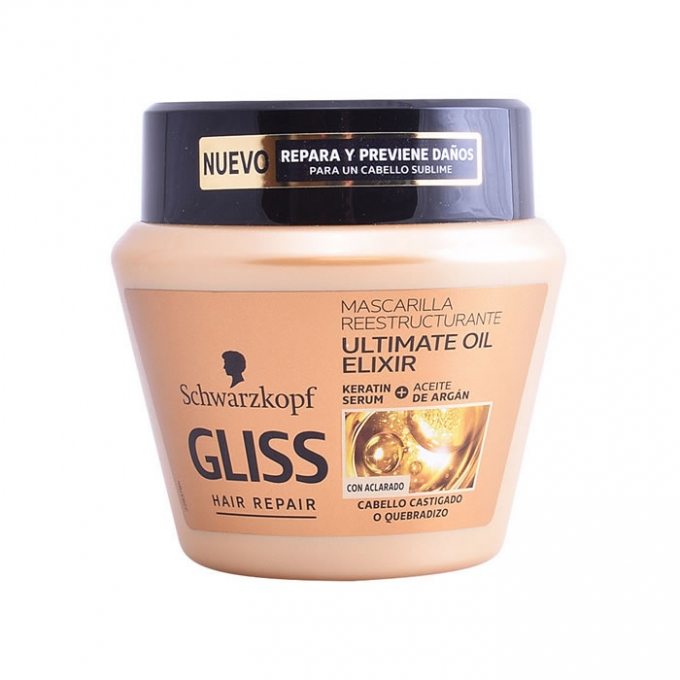 Schwarzkopf Gliss Hair Repair Ultimate Oil Elixir Reestructurant Mask 300ml  | BeautyTheShop - The best Author perfumes, Cosmetics and Makeup Niche