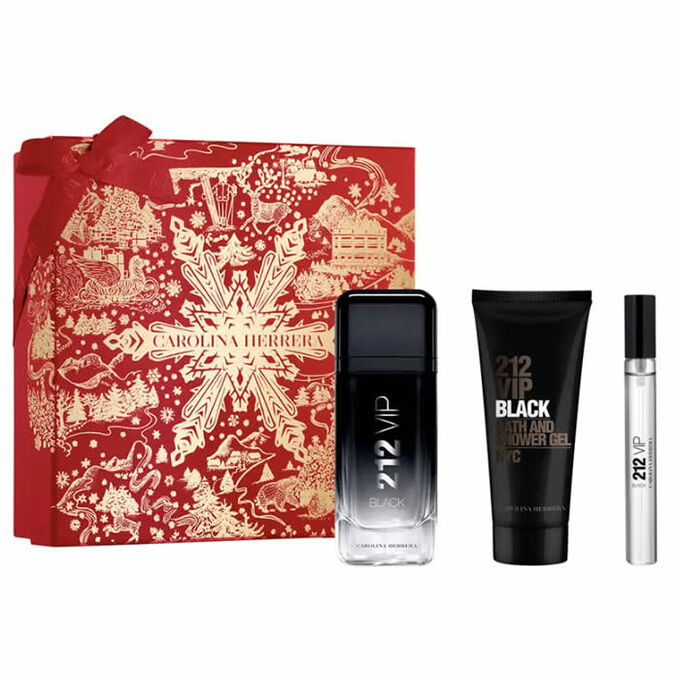 Carolina Herrera 212 Vip Black Men Eau De Perfume Spray 100ml Set 3 Pieces Luxury Perfume Niche Perfume Shop BeautyTheShop