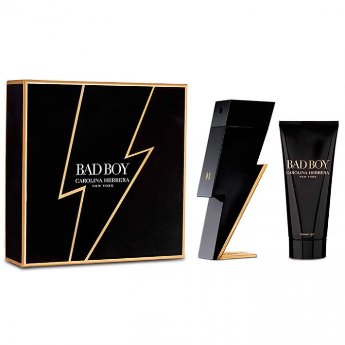 Carolina Herrera Bad Boy Eau De Toilette Spray 100ml Set 2 Pieces
