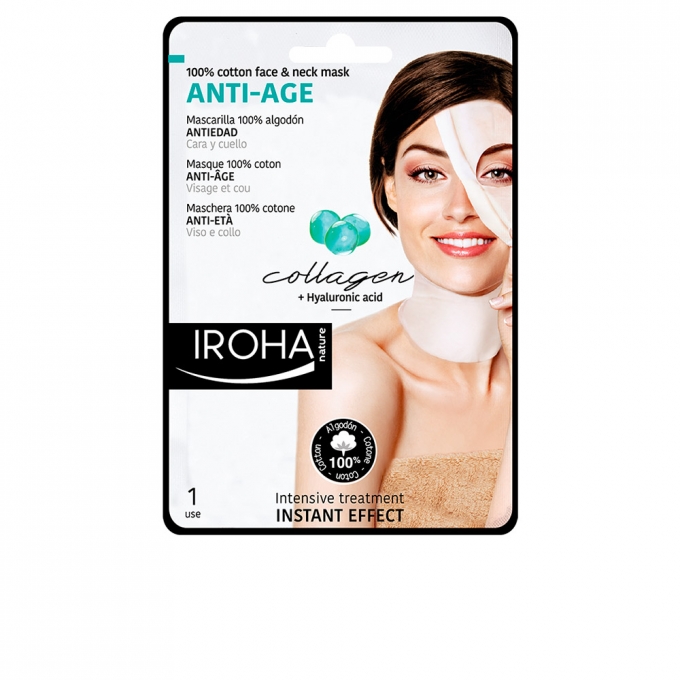 kapillærer myg Torrent Iroha Nature Anti Age Cotton Face And Neck Mask Collagen 1 Unit | Beauty The Shop - The best fragances, creams and makeup online shop kapillærer myg Torrent Iroha Nature Anti Age Cotton Face And Neck Mask Collagen 1 Unit | Beauty The Shop - The best fragances, creams and makeup online shop