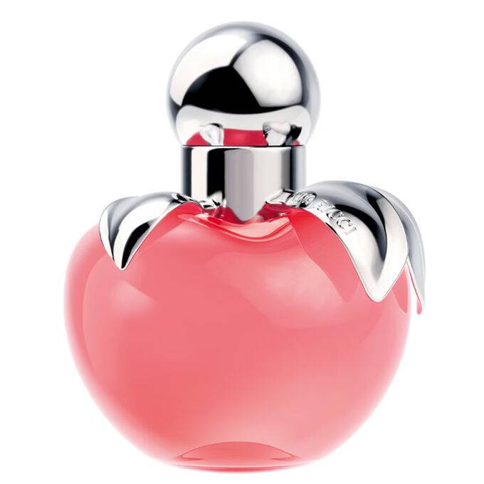 Nina Ricci Apple Shaped Perfume Bottle With Silver Leaves
