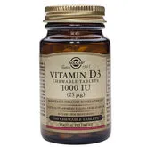 Solgar Vitamin D3 1000 IU 25cmg Cholecalciferol 100 Tablets Solgar Vitamin D3 1000 IU 25cmg Cholecalciferol 100 Tablets