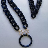 Farmamoda Sapphire Blue Glasses Necklace