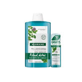 Klorane Ritual Detox Mint Shampoo For Normal Hair 400ml+Mint Dry Shampoo 50ml
