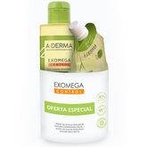 A-Derma Exomega Control Emollient Shower Oil Dry Skin 500ml Set 2 Pieces