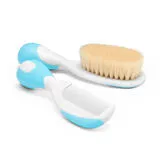 Chicco Blue Natural Hair Brush and Comb 1U Chicco Blue Natural Hair Brush and Comb 1U