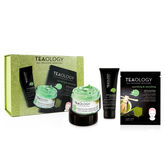 Teaology Pack Matcha Tea Ultra-Firming Facial Cream 50ml+ White Tea Miracle Eye Mask 7ml+ Miss Dammann Flavored Green Tea Box 30g