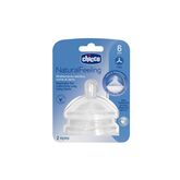 Chicco Natural Teat Feeling Papilla Flow 2 Unità 6m