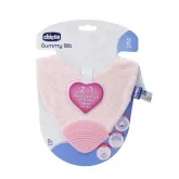 Chicco Gummy Bib Teething Ring with Bib 2 In 1 Pink 2m+ Chicco Gummy Bib Teething Ring with Bib 2 In 1 Pink 2m+