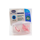 Chicco PhysioForma Mini Soft Silicone Suck 2-6Meses 2 Units White & Pink