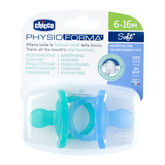 Chicco Succhietto Physio Soft Silicone Blu 6-12M