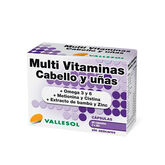 Vallesol Multi Vitaminas Cabello y Uñas 40 Cápsulas  