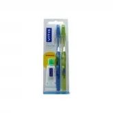 Vitis Toothbrush Medium Two Pack + Toothpaste Vtis 15ml