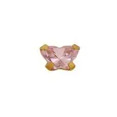 Inverness 896-10 Pink Butterfly Earrings
