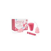 Enna Cycle M-Size Menstrual Cup 2 Tazze Applicatore Sterilizzatore