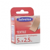 Salvelox Pansement Textile Hypoallergénique 5x2.5cm