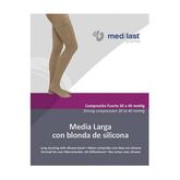 Media Medilast Larga Blonda Negro Comprensión Fuerte Extra Grande
