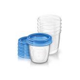  Avent Containers For Breast Milk 5 X 180ml 5 Lids