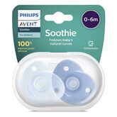 Avent Soothie Pacifier 100% Silicone Blue 2U
