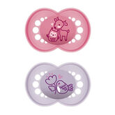 Mam Original Pure Silicone Pacifier +16 Months Pink/Lilac 2 Units