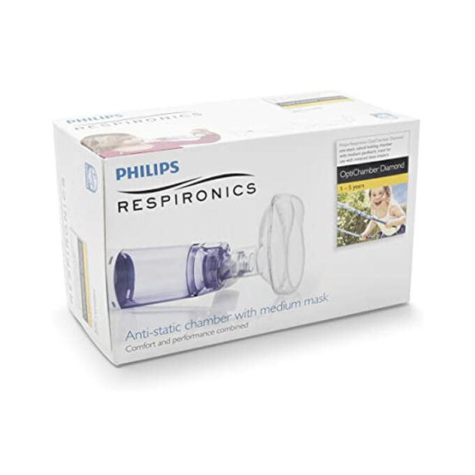 Philips OptiChamber Diamond Valved Holding Chamber with Standard Mask HH1308/00